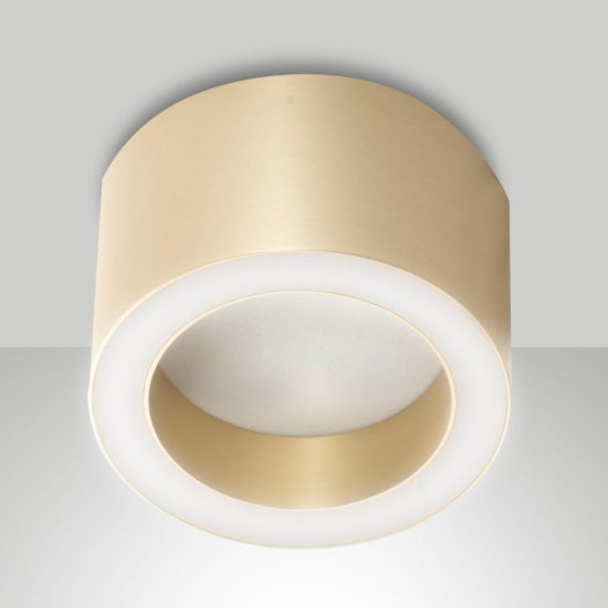 Fabas faretto da soffitto urbino ottone satinato led 7w cct 2700k 3000k 4000k