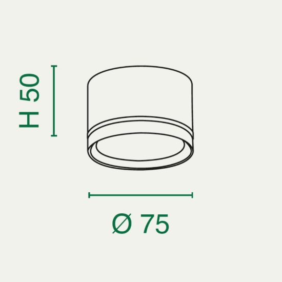 Fabas faretto da soffitto pesaro canna di fucile led 7w cct 2700k 3000k 4000k
