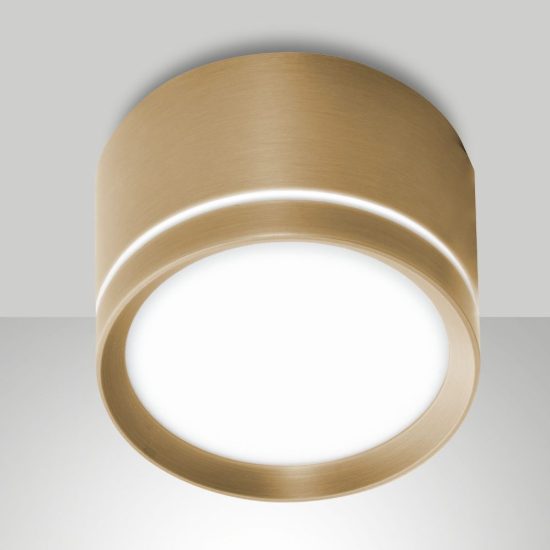 Fabas pesaro faretto bronzo satinato da soffitto led 7w cct 2700k 3000k 4000k