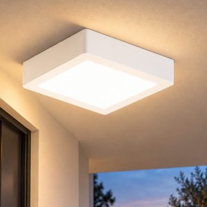 Fabas plafoniera da esterno balcone gian bianca led 18w 3000k ip54