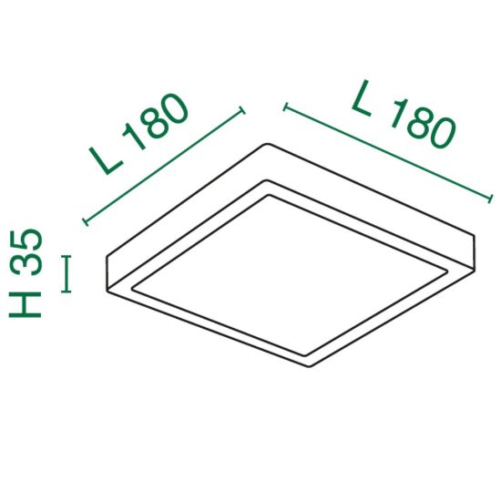 Fabas plafoniera da esterno balcone gian bianca led 18w 3000k ip54