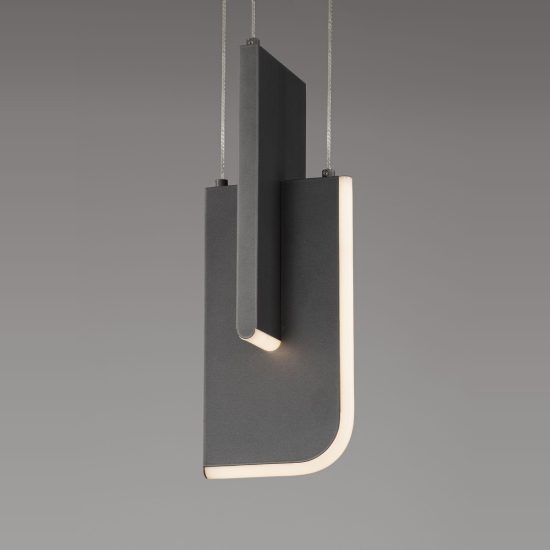 Lampada moderna a sospensione per comodini camera da letto grigio argento led 9w 3000k dimmerabile