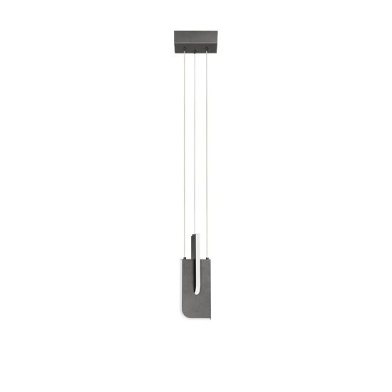 Lampada moderna a sospensione per comodini camera da letto grigio argento led 9w 3000k dimmerabile