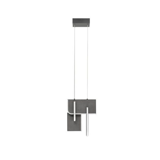 Lampadario moderno grigio argento led 20w 3000k dimmerabile