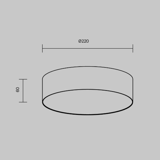 Plafoniera piccola tonda 22 cm nera led 3000k maytoni zon