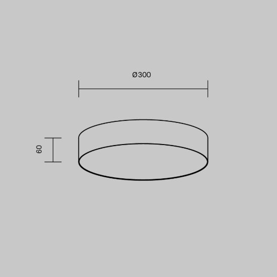 Zon maytoni plafoniera per interni nero led 3000k 30cm