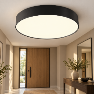 Maytoni zon plafoniera per ingresso rotonda nera led 45w 3000k 40cm