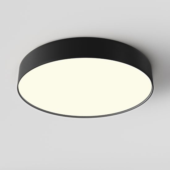 Maytoni zon plafoniera per ingresso rotonda nera led 45w 3000k 40cm