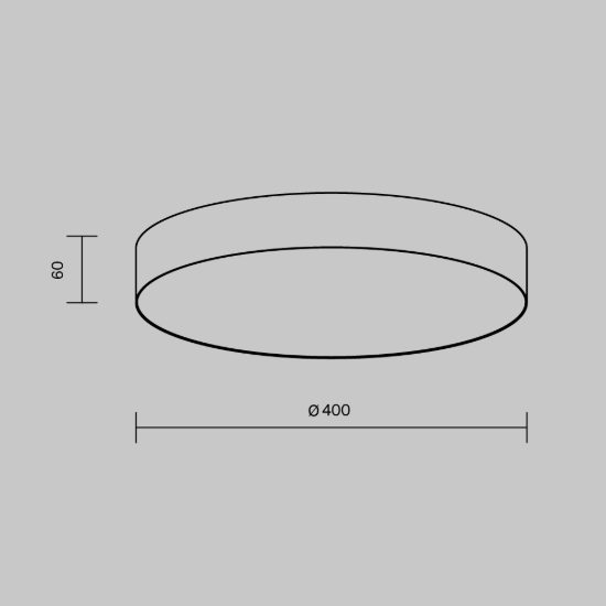 Maytoni zon plafoniera per ingresso rotonda nera led 45w 3000k 40cm