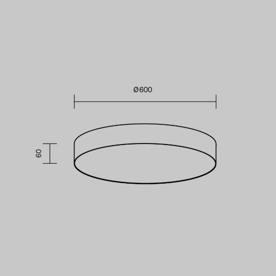 Grande plafoniera tonda per camera da letto nero led 3000k 60cm maytoni zon
