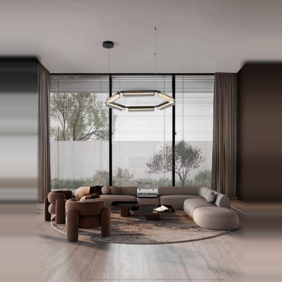 Lampadario a sospensione nero oro e grigio per soggiorno led 61w 3000k dimmerabile