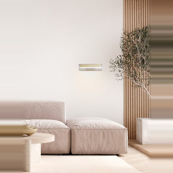 Applique nero oro e grigio per soggiorno moderno led 7w 3000k 30cm