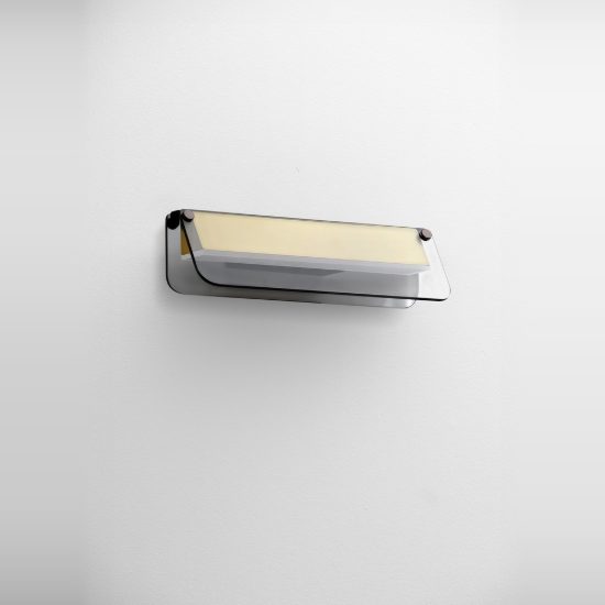 Applique nero oro e grigio per soggiorno moderno led 7w 3000k 30cm