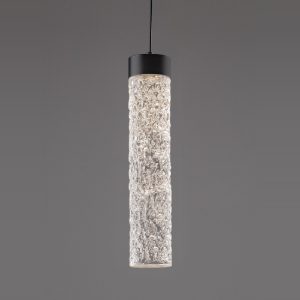 Lampada per cucina moderna nero vetro a sospensione led 6w 3000k dimmerabile