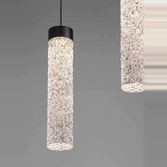 Lampadario per soggiorno nero a sospensione led 20w 3000k 5 luci dimmerabile
