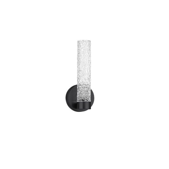 Applique moderna per soggiorno nera vetro da parete led 6w 3000k dimmerabile