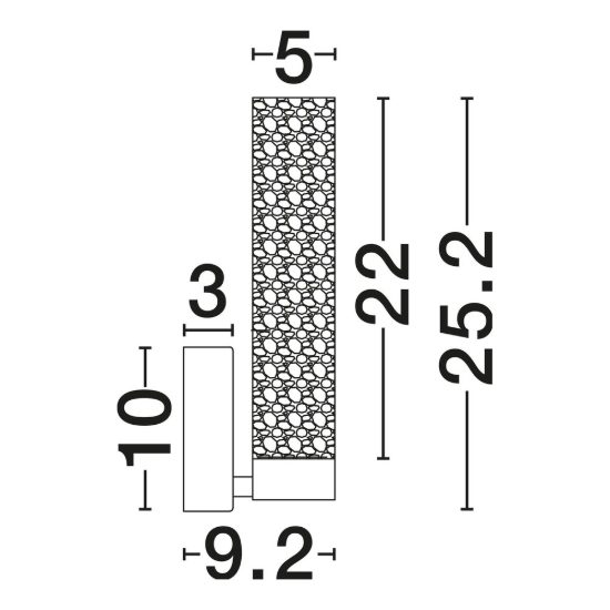 Applique moderna per soggiorno nera vetro da parete led 6w 3000k dimmerabile