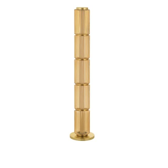 Lampada da terra piantana per salotto oro cilindro di vetro led 33w 3000k dimmerabile