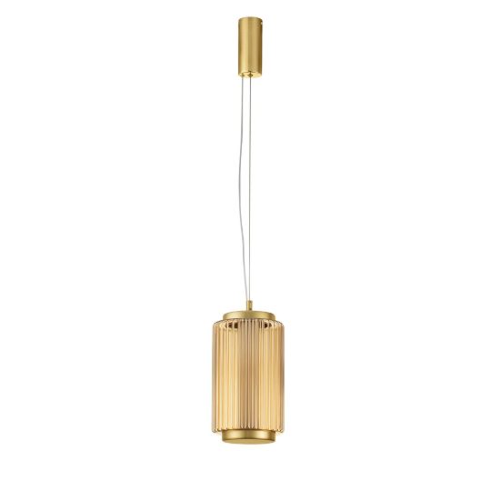 Lampada moderna a sospensione oro vetro led 10w 3000k dimmerabile
