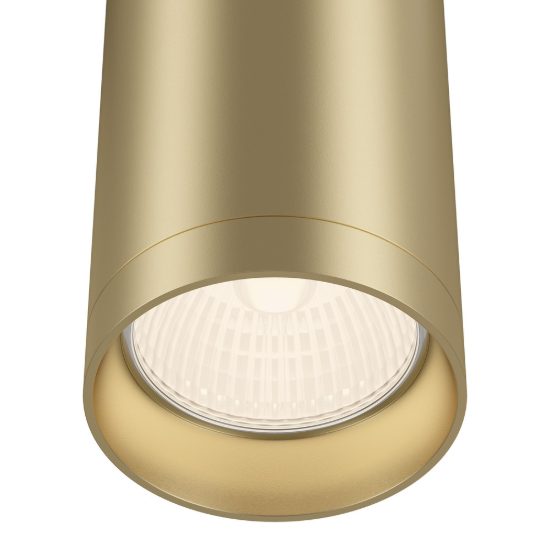 Faretto da soffitto gu10 cilindro oro opaco maytoni focus