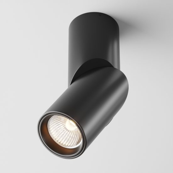 Dafne maytoni faretto nero da soffitto led 10w 3000k orientabile