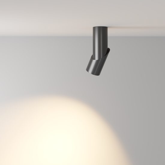 Dafne maytoni faretto nero da soffitto led 10w 3000k orientabile