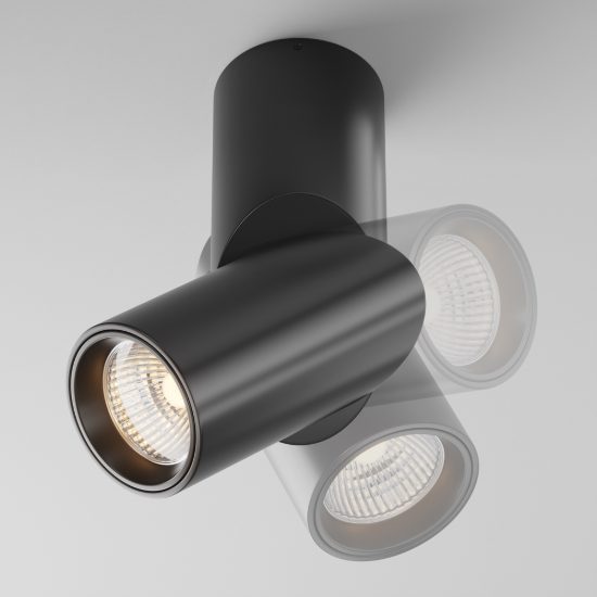 Dafne maytoni faretto nero da soffitto led 10w 3000k orientabile