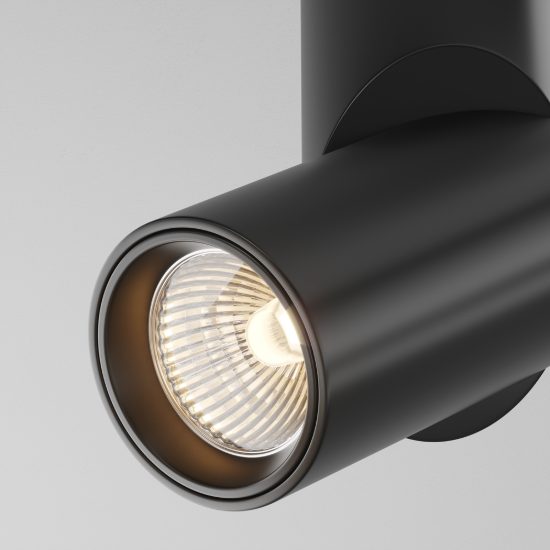 Dafne maytoni faretto nero da soffitto led 10w 3000k orientabile