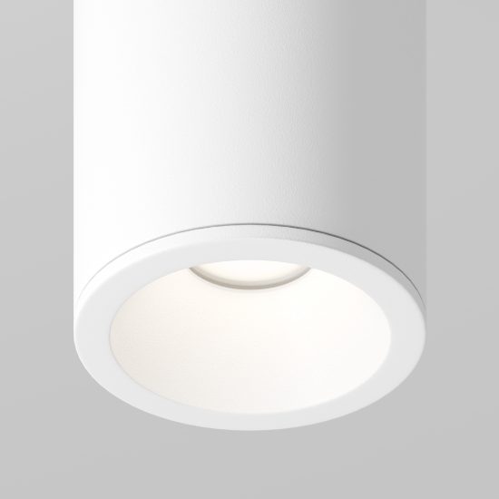 Zoom maytoni faretto da soffitto per bagno ip54 cilindrico bianco