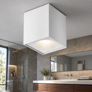 Maytoni zoom faretto da bagno per soffitto ip54 moderno cubico bianco