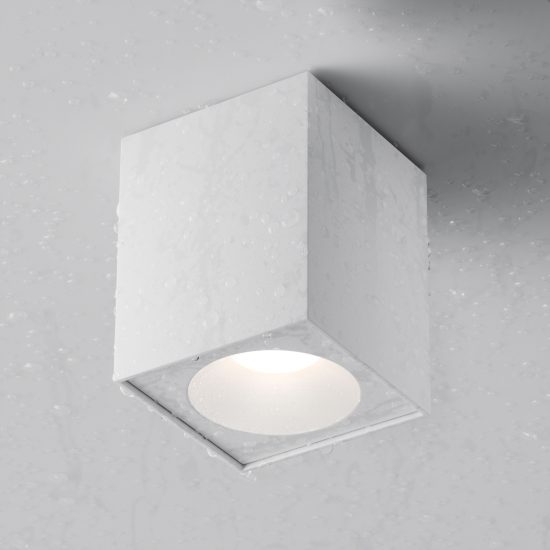 Maytoni zoom faretto da bagno per soffitto ip54 moderno cubico bianco