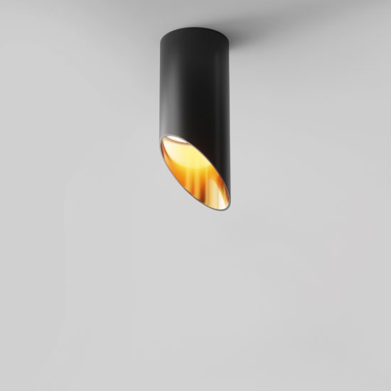 Maytoni lipari faretto da soffitto moderno cilindrico nero gu10