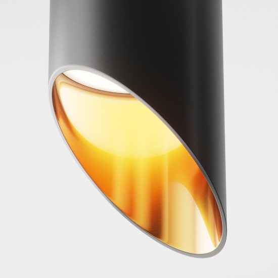 Maytoni lipari faretto da soffitto moderno cilindrico nero gu10