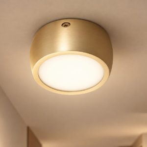 Fabas luce vasto faretto da soffitto led 7w cct 2700k 4000k ottone satinato per cucina