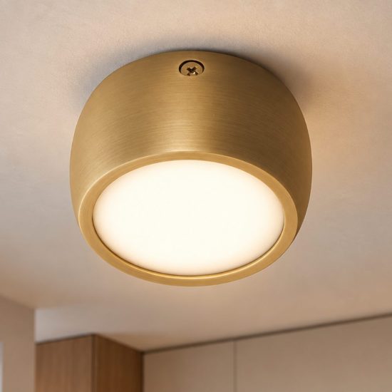 Fabas luce vasto faretto bronzo satinato per cucina da soffitto led 7w cct 2700k 4000k