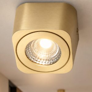 Fabas faretto da soffitto palmi ottone satinato led 6w cct 2700k 3000k 4000k