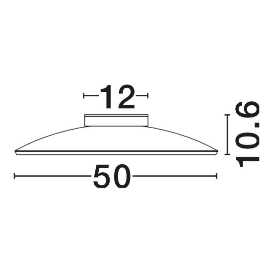 Plafoniera led 33w 3000k dimmerabile per camera da letto marrone scuro e nichel foggy