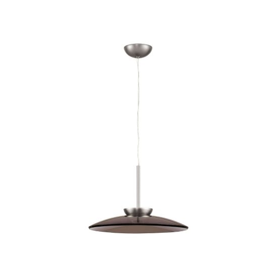 Lampadario a sospensione led 21w 3000k dimmerabile per cucina marrone scuro e nichel foggy
