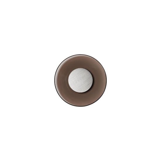 Applique piatto moderno led 17w 3000k marrone nichel per soggiorno