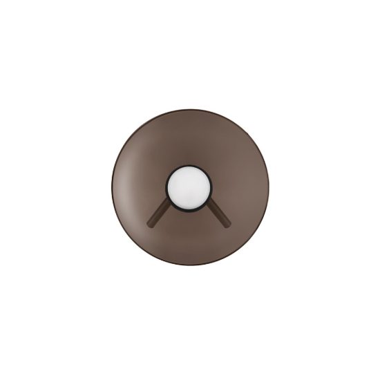 Abat-jour per camera da letto led 16w 3000k dimmerabile marrone scuro e nichel foggy