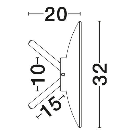 Abat-jour per camera da letto led 16w 3000k dimmerabile marrone scuro e nichel foggy