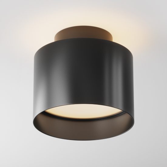 Planet maytoni faretto moderno nero da soffitto led 12w 3000k