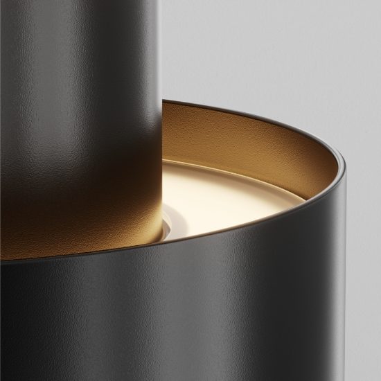 Planet maytoni faretto moderno nero da soffitto led 12w 3000k