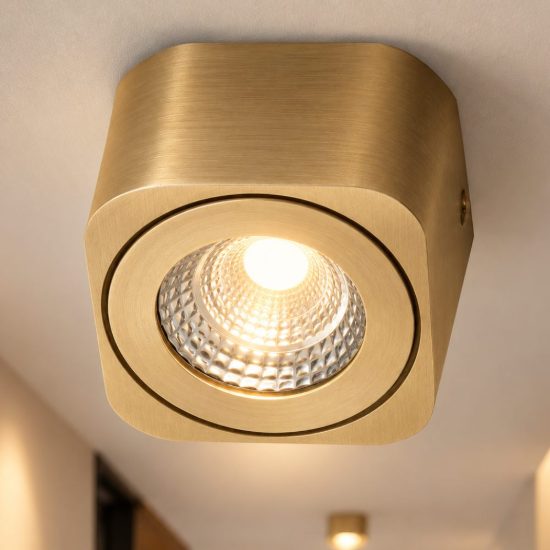Fabas luce palmi faretto bronzo satinato per cucina da soffitto led 6w cct 2700k 4000k
