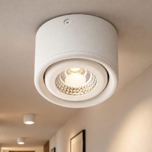Fabas anzio faretto da soffitto bianco luce led orientabile 6w cct 2700k 3000k 4000k