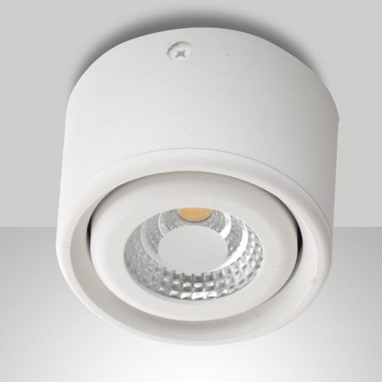 Fabas anzio faretto da soffitto bianco luce led orientabile 6w cct 2700k 3000k 4000k