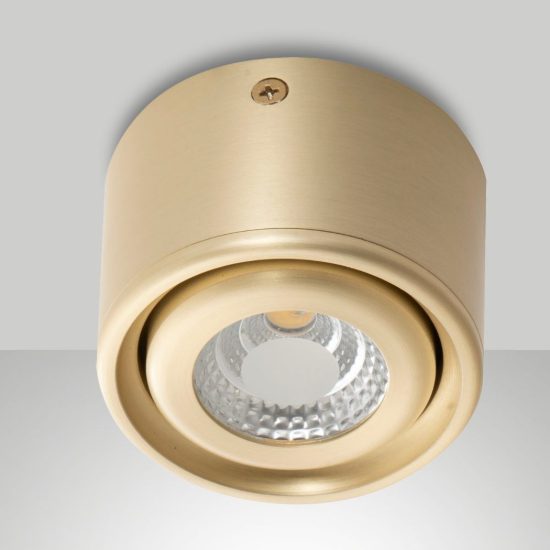 Fabas luce anzio faretto da soffitto led 6w cct 2700k 4000k orientabile ottone satinato per cucina