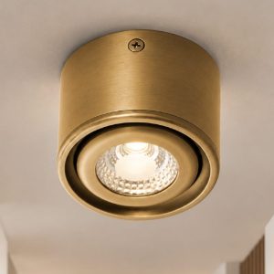 Fabas anzio faretto da soffitto bronzo per cucina led 6w cct 2700k 3000k 4000k orientabile