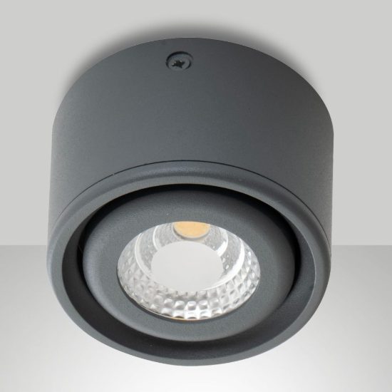 Fabas faretto da soffitto anzio antracite led 6w cct 2700k 3000k 4000k orientabile