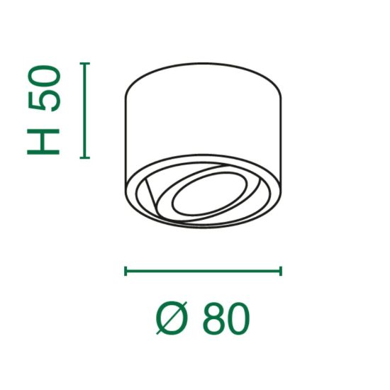 Fabas faretto da soffitto anzio antracite led 6w cct 2700k 3000k 4000k orientabile